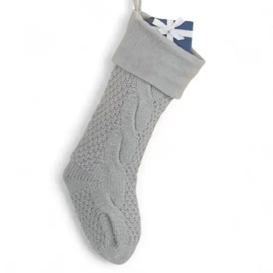 Personalization Mall Cozy Cable Knit Christmas Stocking image {3}