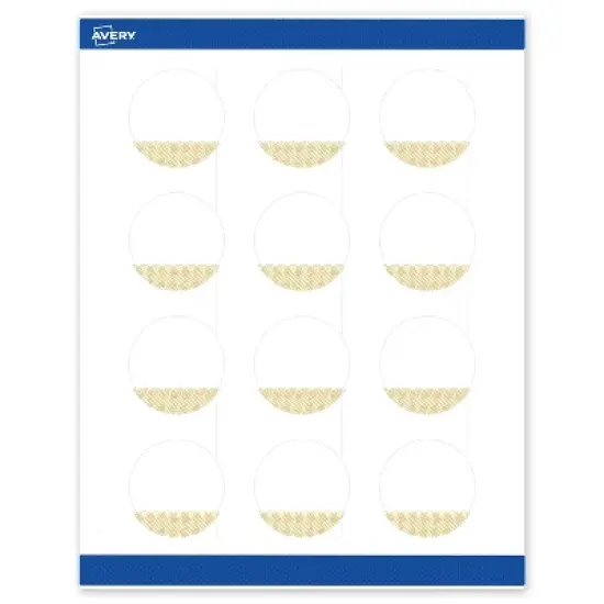 Avery Round Labels, Gold Lace Trim Pattern, 2" Diameter, 120 Total image {8}