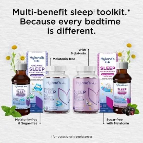 Hyland's Naturals Kids' Organic Sleep Calm + Immunity Melatonin-Free Gummies - 60ct image {6}