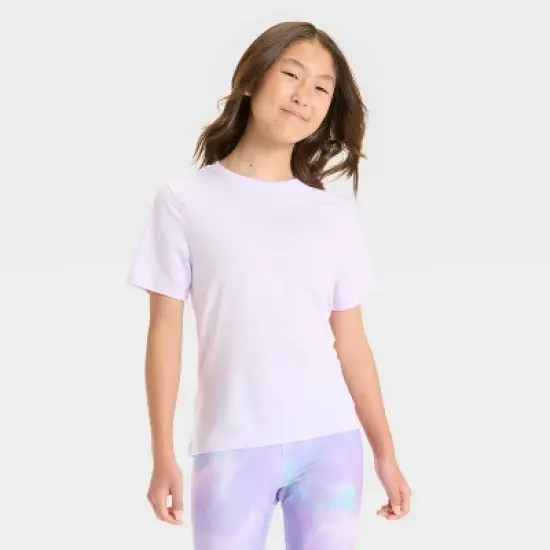 Girls' Short Sleeve T-Shirt - All In Motion&trade; Lilac Purple image {2}