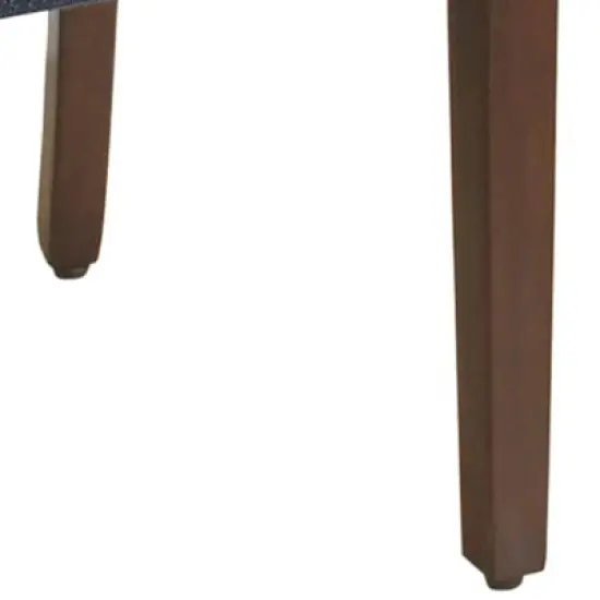 Fabric Upholstered Wooden Parson Dining Chair with Splayed Back Blue/Brown - Benzara image {2}