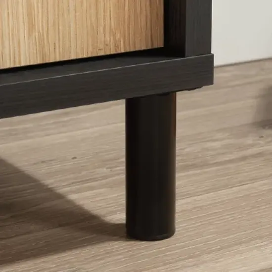 69" Acadia Way 5 Shelf Tall Bookcase with Doors Raven Oak - Sauder image {5}