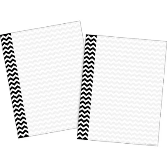 2pk Black Chevron Let's Write! Computer & Writing Paper - Barker Creek: Letter Writing Set, Writing Stationery, 8.5x11" image {3}