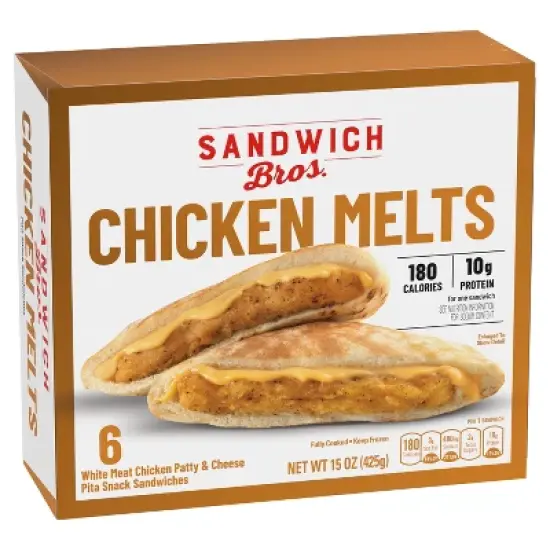 Sandwich Brothers of Wisconsin Frozen Chicken Melt - 15oz/6ct image {1}