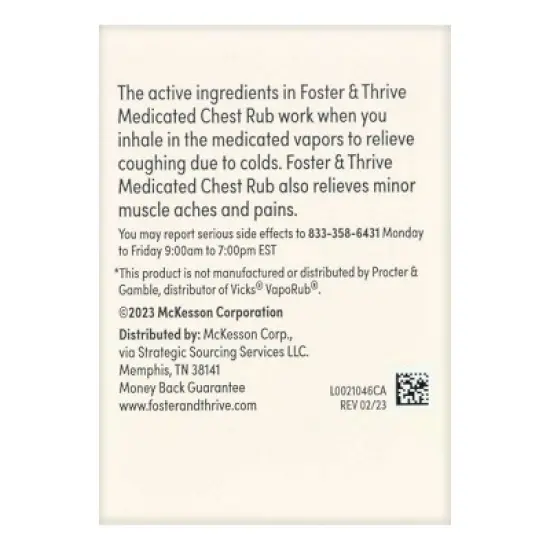 Foster & Thrive Chest Rub 3.53 Oz image {2}