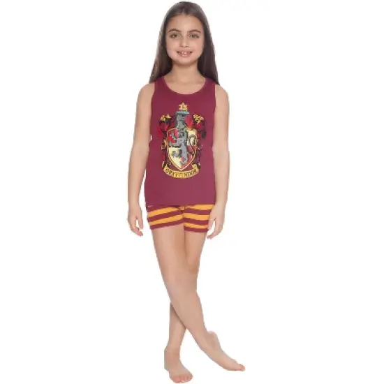 Harry Potter Girls Gryffindor House Crest Tank Top and Short Pajama 2pc Set image {7}