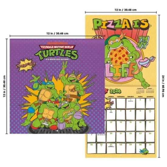 Trends International 2026 Teenage Mutant Ninja Turtles 12"x12" Wall Calendar image {6}