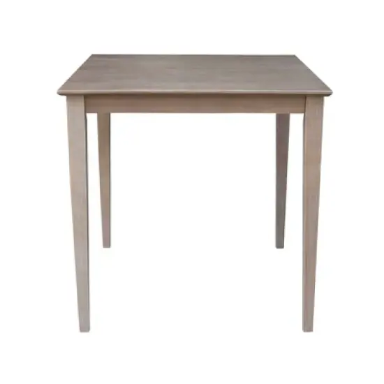 Solid Wood 36" X 36" Dining Table Weathered Gray - International Concepts image {9}