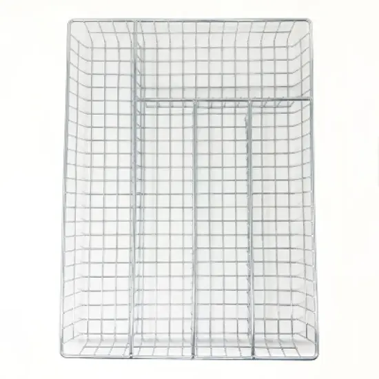 Better Houseware Chrome Cutlery Tray, Large in Silver image {6}