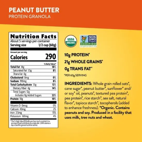 Nature's Path Love Crunch Protein Peanut Butter Granola - 11oz image {2}