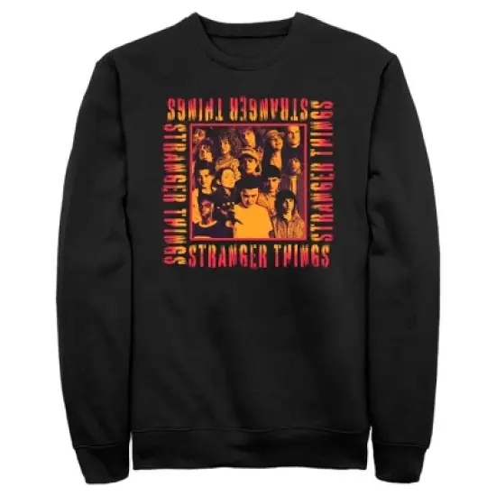 Men's Stranger Things Orange Group Shot Boxed Up Sweatshirt image {3}