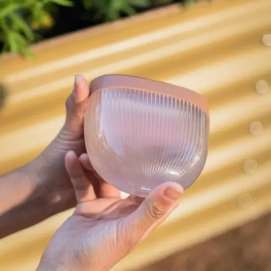 Vego Garden Rippled Solar Plastic Outdoor Wall Lights image {3}