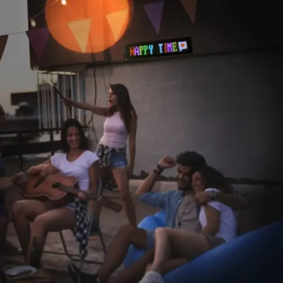 VEVOR Programmable LED Sign, P5 Full Color LED Scrolling Panel, DIY Custom Text Animation Pattern Display Board, Bluetooth APP Control, Black image {1}