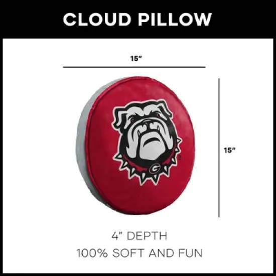NCAA Georgia Bulldogs 15" Circular Cloud Pillow image {4}