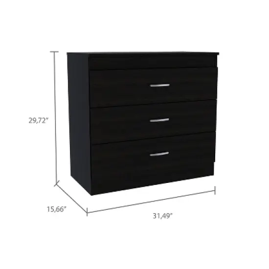 Maliang 3-Drawer Dresser, Black image {2}