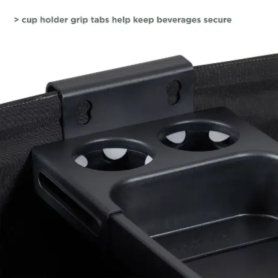 Larktale Universal Stroller/Wagon Snack Tray and Cup Holder - Black image {6}