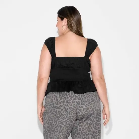 Women's Cap Sleeve Squareneck Peplum Top - WIld Fable&trade; image {2}