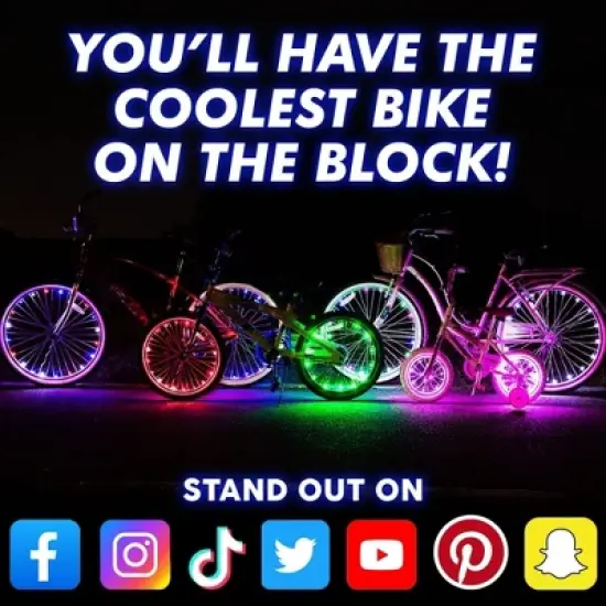 Activ Life Activ Life Bike Wheel Lights (2 Tire, Pastel) for Girls Boys Teen Gifts, Fun Accessory for Cool Beach Cruisers image {5}