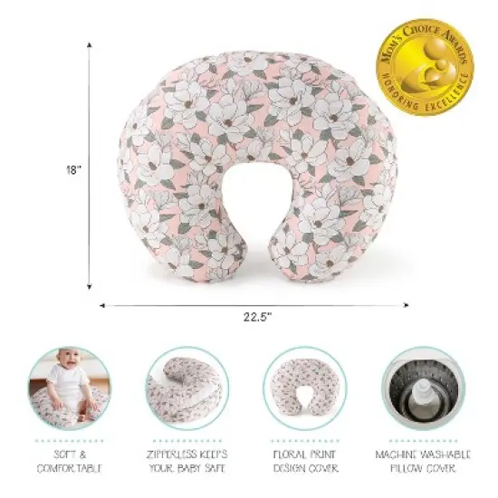 The Peanutshell Nursing Pillow for Breastfeeding, Breast Feeding Pillows for Babies, New Baby Essentials, Magnolia image {7}