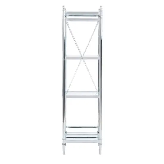 Pinnacle 4-Tier Shelf Chrome - Linon image {3}