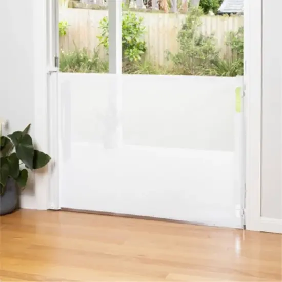 Perma Child Safety 71" Wide x 41" Tall Retractable Baby Gate - 3122 - White image {6}