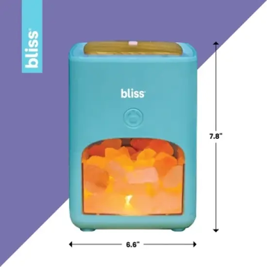 bliss Himalayan Salt Diffuser & Cool Mist Humidifier | Ultrasonic Aromatherapy with 7-Color LED Night Light | 2 Mist Modes & Auto Shut-Off image {5}
