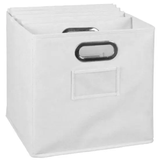 Niche Cubo 6pk Foldable Fabric Storage Bin with Label Holder White image {4}