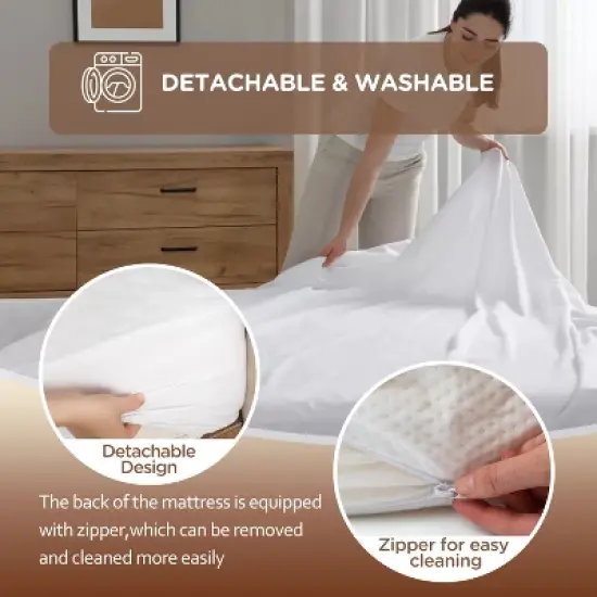 BestMassage 8 Inch Mattress Gel Memory Foam Mattress Medium Firmness Mattresses for Cool Sleep & Pressure Relief CertiPUR-US Certified image {5}