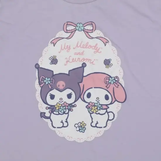 Kuromi & My Melody Women's Lavender Sleepwear Set image {2}