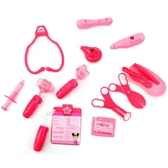 Link Worldwide Ready! Set! Play! Doctor Nurse Medical Kit Playset, Doctor Pretend Play Toy For Girls (Pink) image {3}