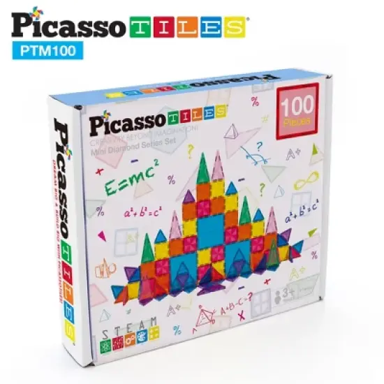 PicassoTiles&reg; Mini Diamond Magnetic Building Block, 100-Piece Set image {6}