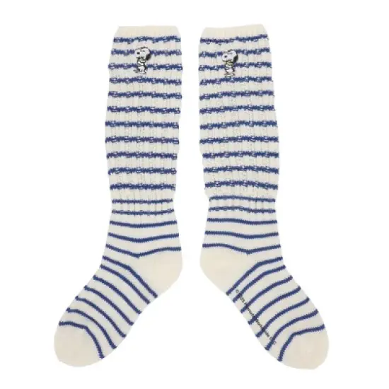 Peanuts Embroidered Peanuts Women's Slouch Crew Socks image {2}