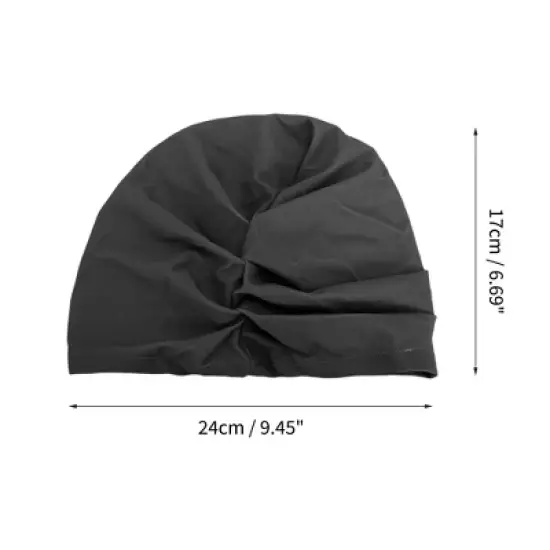 Unique Bargains Polyester Knotted Swimming Cap 1 Pc image {3}