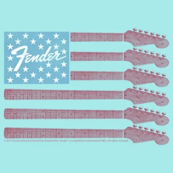 Junior's Fender Guitar Flag Logo Racerback Tank Top image {1}