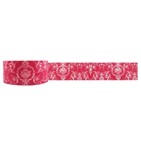 Wrapables Damask Washi Masking Tape, Royal Red image {1}