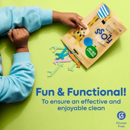 SmartLifeco KIDS Biodegradable Eco Floss Picks | Unflavored (PACK OF 2 BAGS) Smart Life Co for Children image {4}
