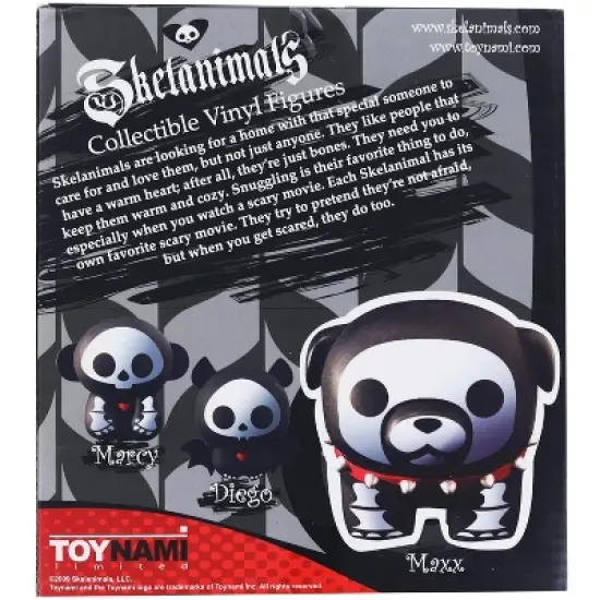 Toynami, Inc. Skelanimals 4.5 Inch Collectible Vinyl Figure | Maxx the Bulldog image {1}