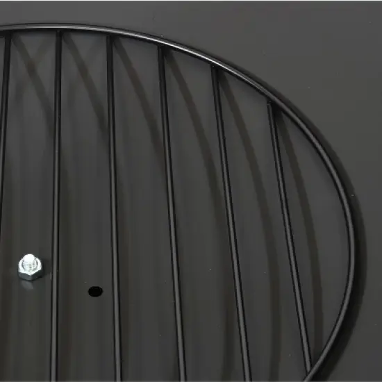 Sunnydaze Outdoor Camping or Backyard Large Fire Pit Bowl with Spark Screen, Log Poker, and Metal Wood Grate - 30" - Bronze image {5}