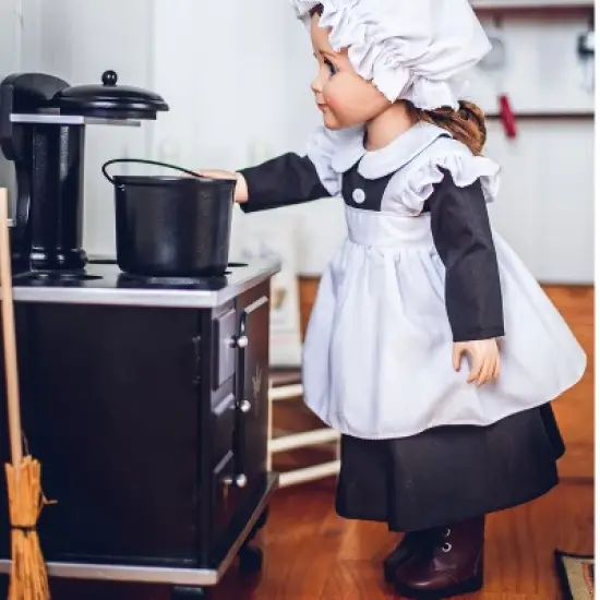 The Queen' Treasures 18 Inch Doll 5 Piece Kitchen Maid Clothes Outfit with Boots image {5}