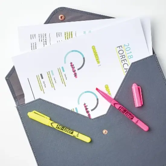 Avery HI-LITER Desk/Pen-Style Combo Highlighter Chisel/Bullet Assorted Colors 24/PK 29862 image {7}