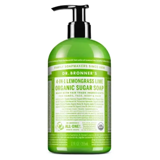 Dr. Bronner's Organic Sugar Soap - Lemongrass Lime image {4}