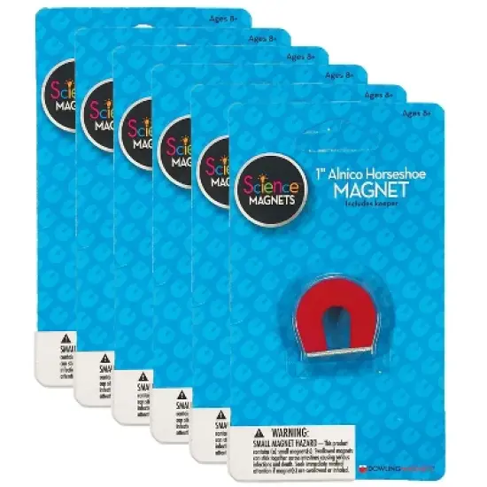 Dowling Magnets&reg; Alnico 1" Horseshoe Magnet, Pack of 6 image {2}