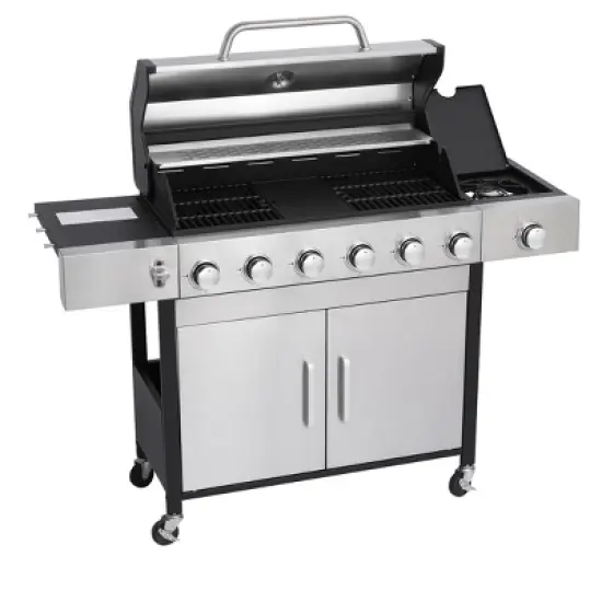 APRILSOUL56.69"6-Burner Propane Gas Grill With Side Burner,Silver image {12}