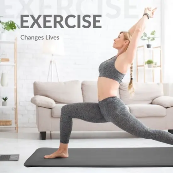 Gulches oga mat, one inch thickened high-density practice mat, tear-resistant practice yoga mat with straps, suitable for all kinds of yoga practice image {3}