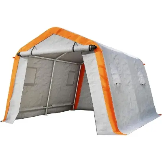 AMERLIFE Portable Storage Shelter, Heavy Duty Outdoor Shed with 2 Windows, Zipper Door image {5}