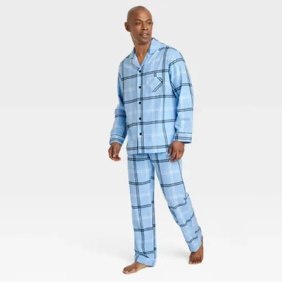 Men's Plaid Flannel Matching Family Pajama Set - Wondershop&trade; Blue image {3}