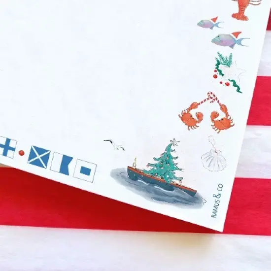 Seas N' Wishes Notepad 6" x 6" Square Notepad by Ramus & Co (100 Heavyweight Tear-Off Sheets) image {2}