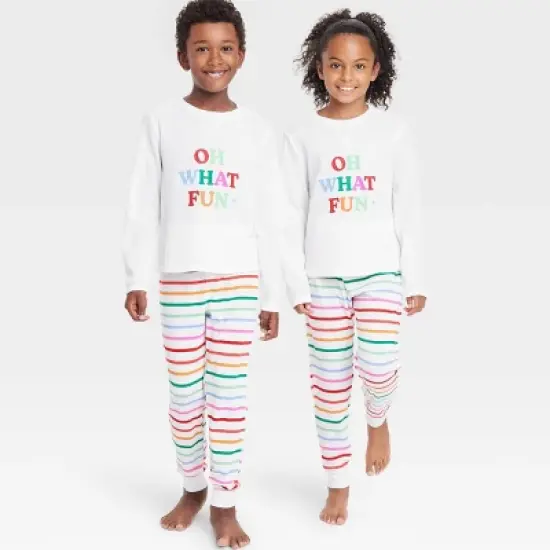 Kids' Striped Oh What Fun Matching Family Thermal Pajama Set - Wondershop&trade; image {5}