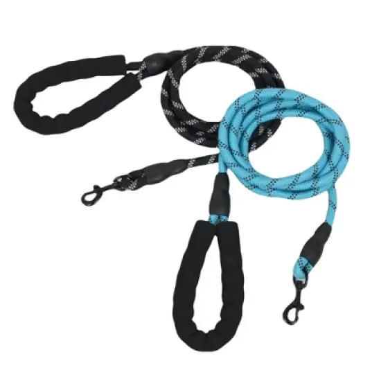 Alilang Dog Leash with Comfortable Padded Handle and Highly Reflective Threads for Medium Large Dogs image {4}