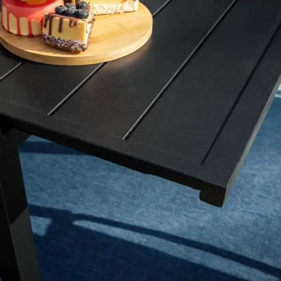 7pc Outdoor Dining Set with Expandable Metal Table - Captiva Designs image {4}